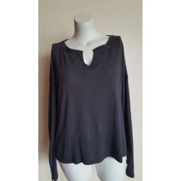 Michael Stars Anthropologie Ribbed Long Sleeve Top OS New - Picture 1 of 6